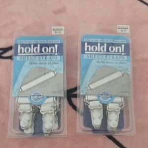 White Sheet Straps 2 Sets (4 Per Set) Holds Sheets In Place